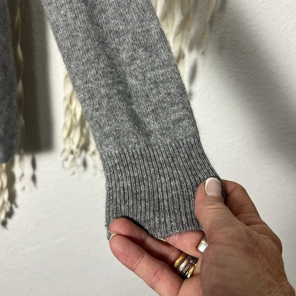 Theory Gray Cashmere Martella Open Front Cardigan Size Small - Picture 6 of 11